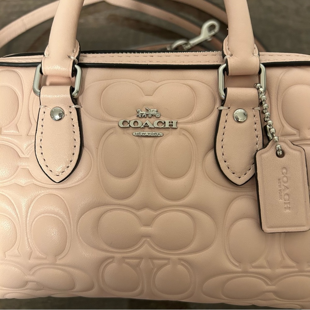 NWT- Coach Mini Rowan Crossbody Bag in Signature Leather - Picture 4 of 7